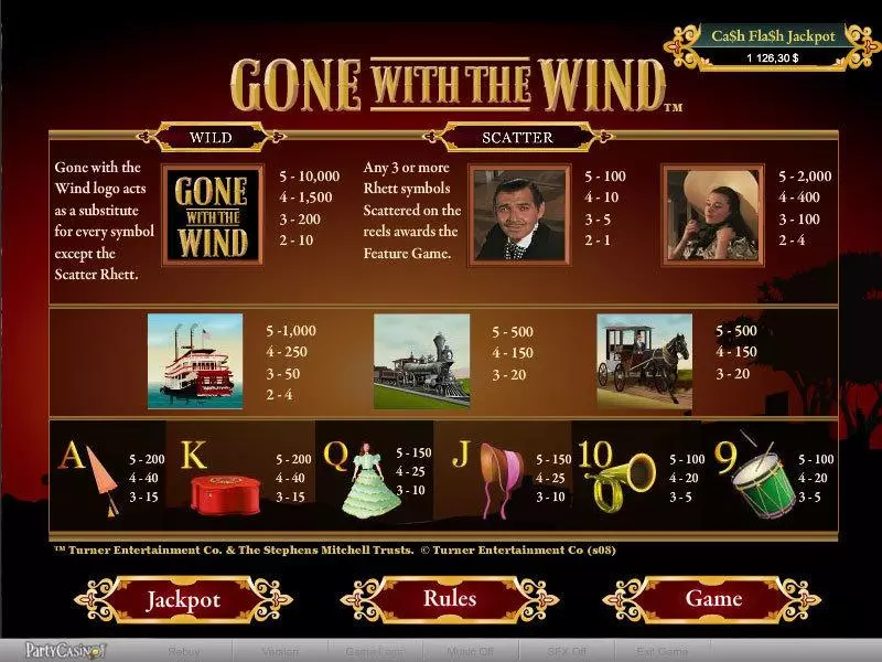 Gone With The Wind Slots bwin.party Free Spins