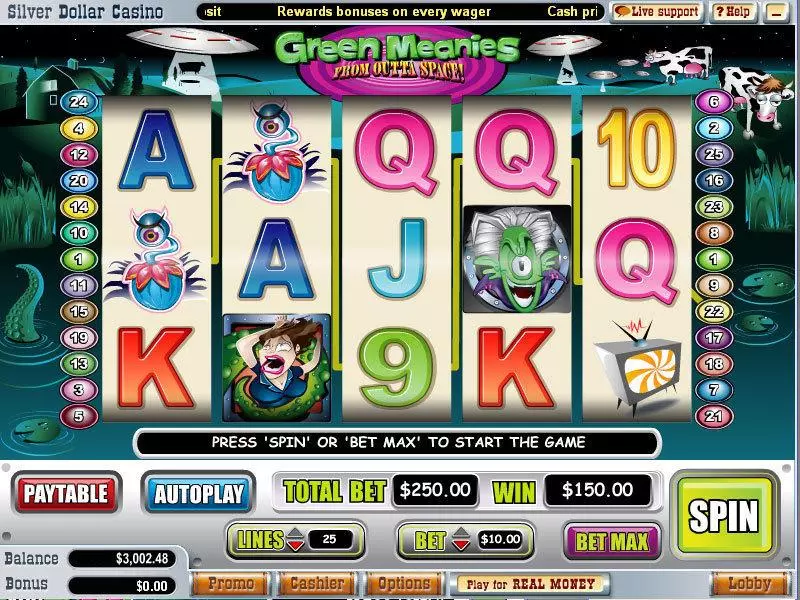 Green Meanies Slots WGS Technology 