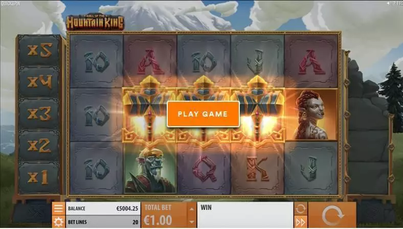 Hall of the Mountain King Slots Quickspin Free Spins