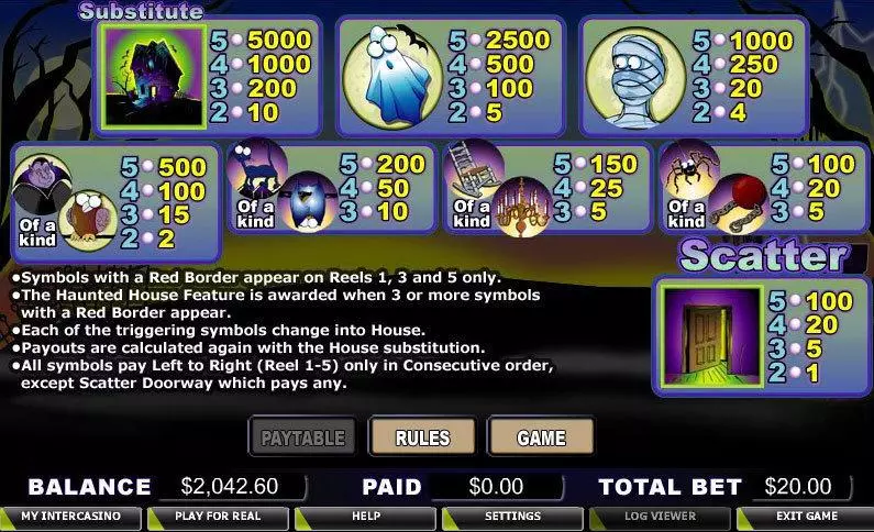 Haunted House Slots GTECH 
