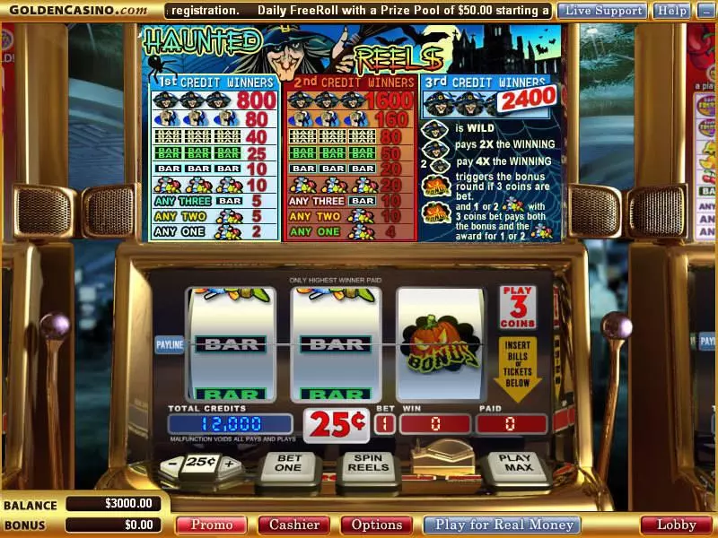 Haunted Reels Slots Vegas Technology Second Screen Game