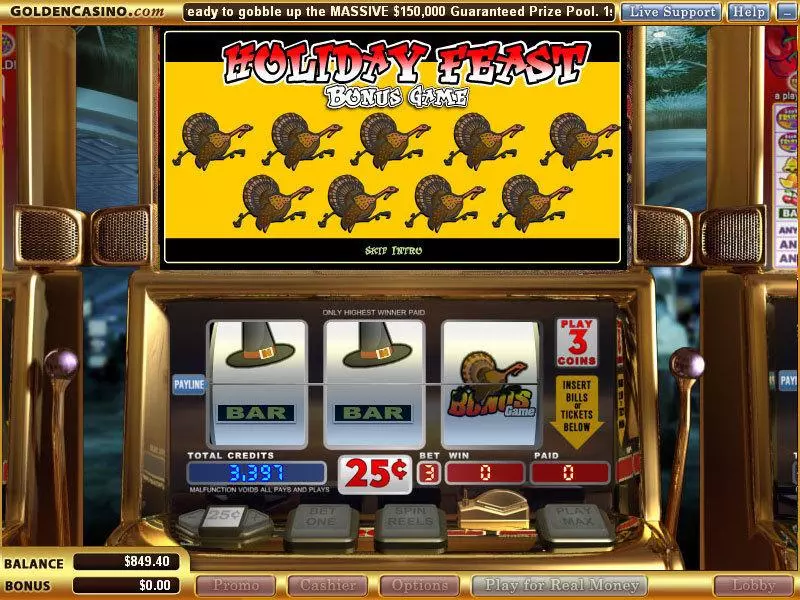Holiday Feast Slots Vegas Technology Second Screen Game