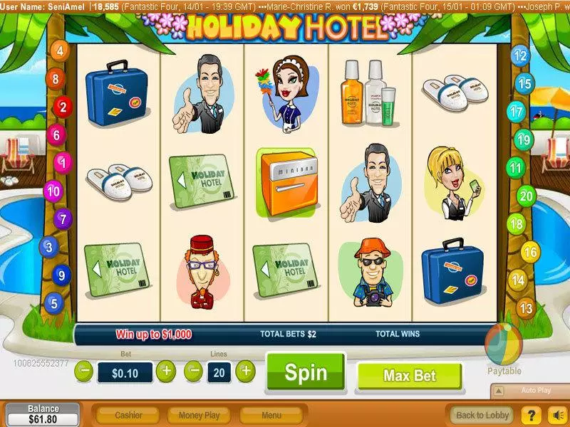 Holiday Hotel Slots NeoGames Second Screen Game