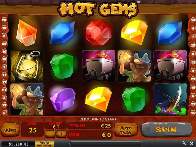Hot Gems Slots PlayTech Free Spins