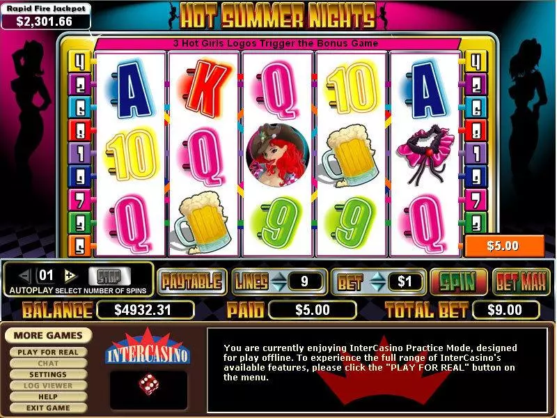 Hot Summer Nights Slots CryptoLogic Second Screen Game