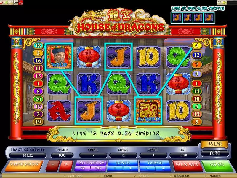 House of Dragons Slots Microgaming Second Screen Game