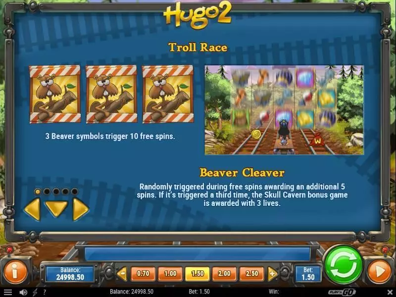 Hugo 2 Slots Play'n GO Free Spins