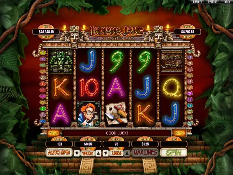 Indiana Jane Slots RTG Second Screen Game