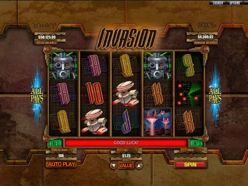Invasion Slots RTG Second Screen Game