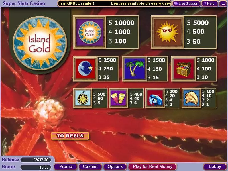 Island Gold Slots Vegas Technology 