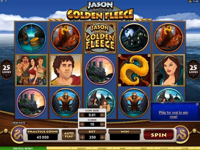 Jason and the Golden Fleece Slots Microgaming Free Spins
