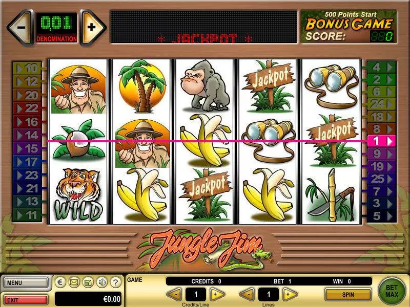 Jungle Jim Slots GTECH Free Spins