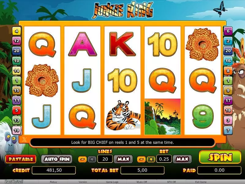 Jungle King Slots bwin.party Second Screen Game