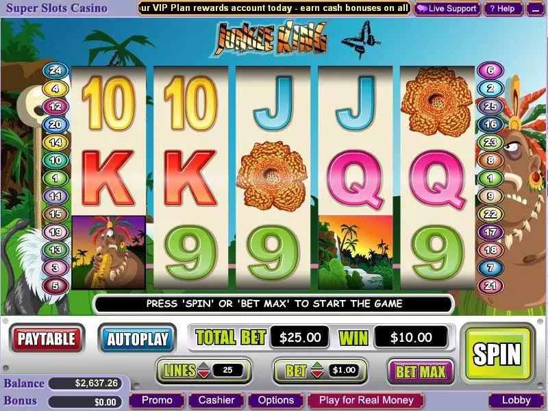 Jungle King Slots WGS Technology Second Screen Game