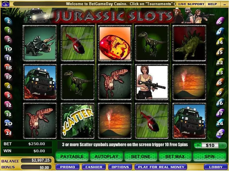 Jurassic Slots WGS Technology Free Spins