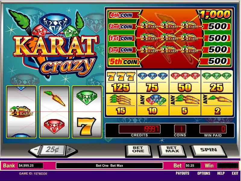 Karat Crazy Slots Parlay 