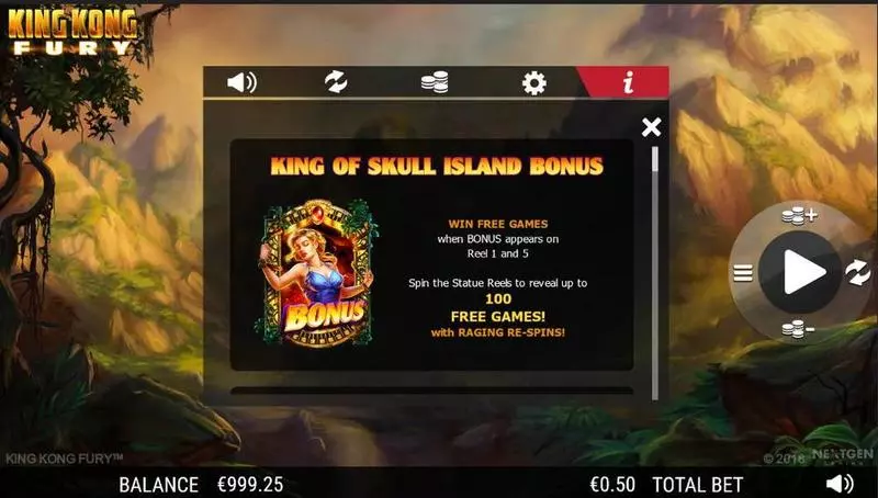 King Kong Fury  Slots NextGen Gaming Free Spins