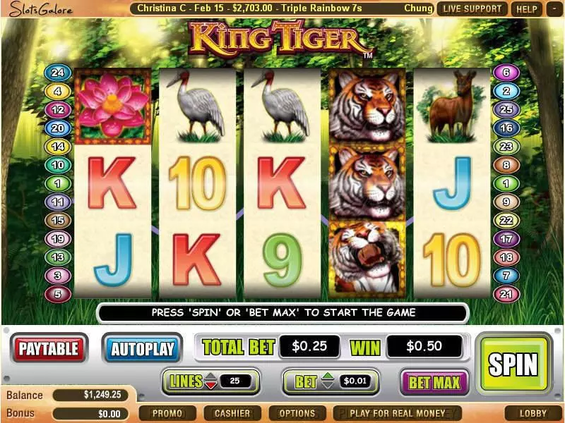 King Tiger Slots WGS Technology Free Spins