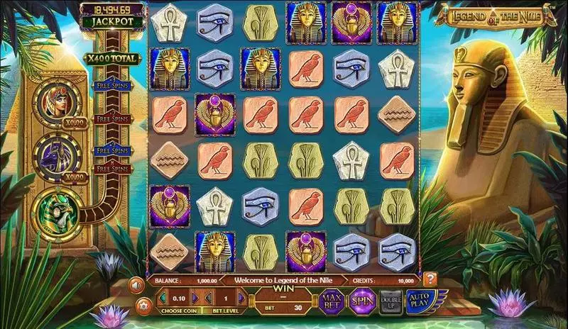 Legend of the Nile Slots BetSoft Free Spins