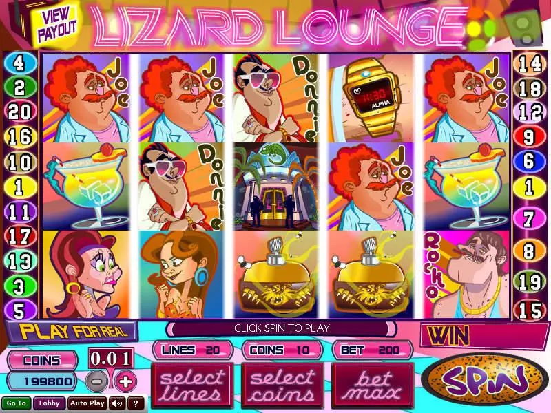 Lizard Lounge Slots Wizard Gaming Second Screen Game