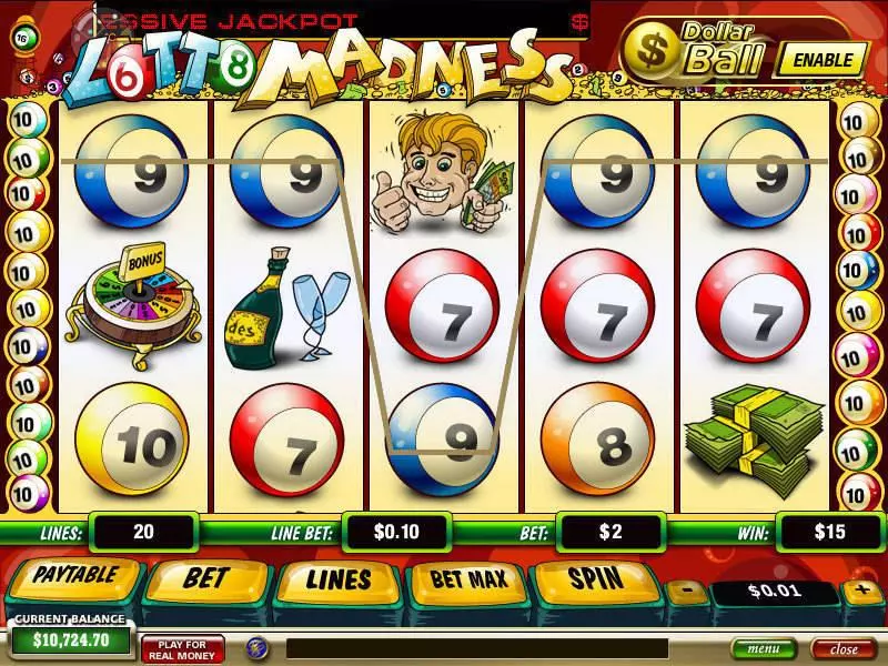 Lotto Madness Slots PlayTech Second Screen Game