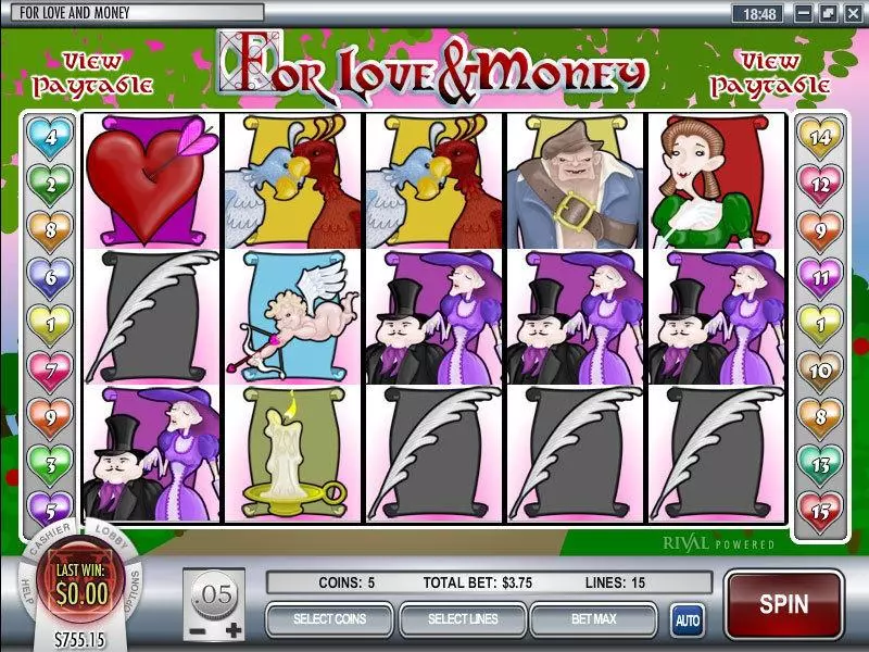 Love and Money Slots Rival Free Spins