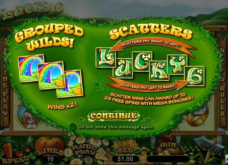 Lucky 6 Slots RTG Free Spins