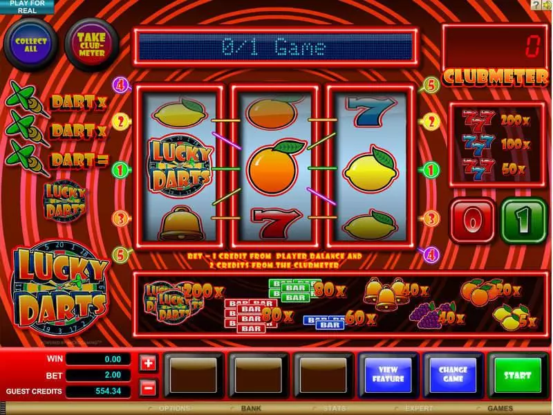 Lucky Darts Slots Microgaming Second Screen Game