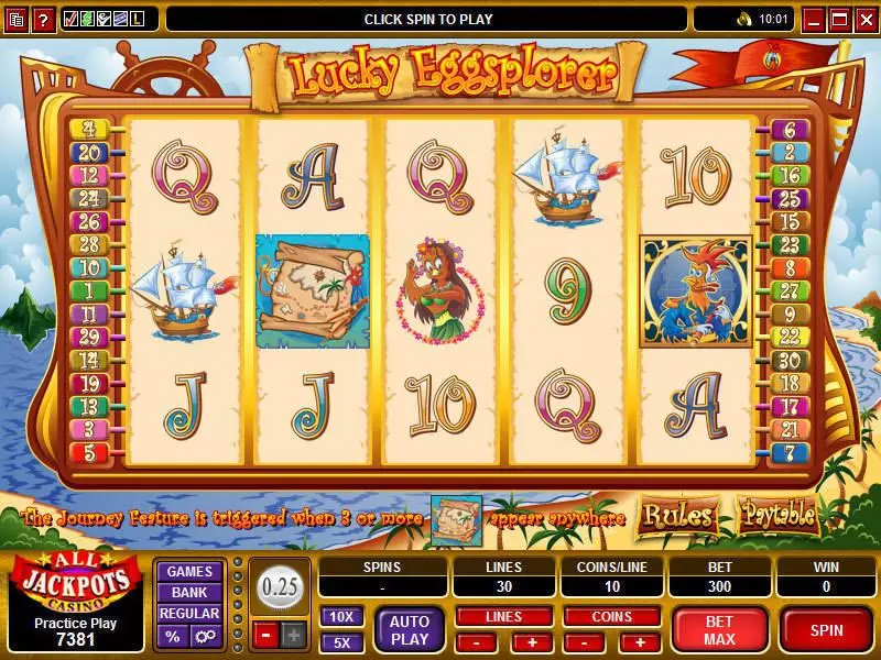 Lucky Eggsplorer Slots Microgaming Free Spins