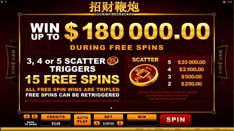 Lucky Firecracker Slots Microgaming Free Spins