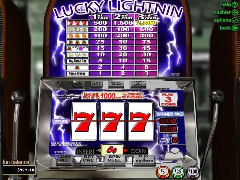 Lucky Lightnin Slots RTG 
