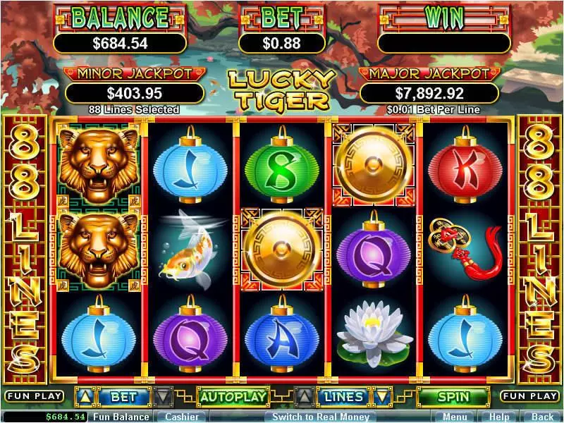 Lucky Tiger Slots RTG Free Spins