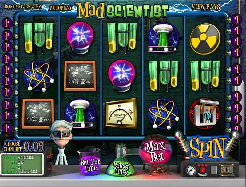 Mad Scientist Slots BetSoft Second Screen Game