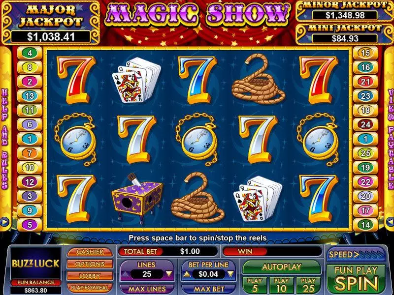 Magic Show Slots NuWorks Free Spins