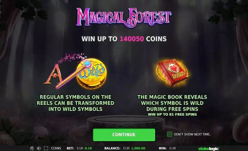Magical Forest Slots StakeLogic Free Spins