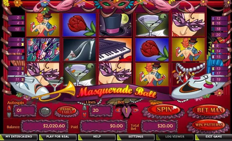 Masquerade Ball Slots CryptoLogic Second Screen Game