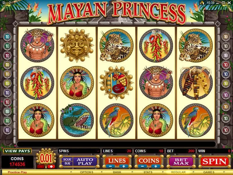 Mayan Princess Slots Microgaming Free Spins
