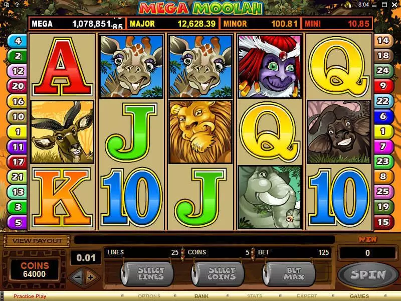 Mega Moolah Slots Microgaming Jackpot bonus game