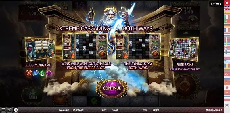 Million Zeus 2 Slots Red Rake Gaming Free Spins