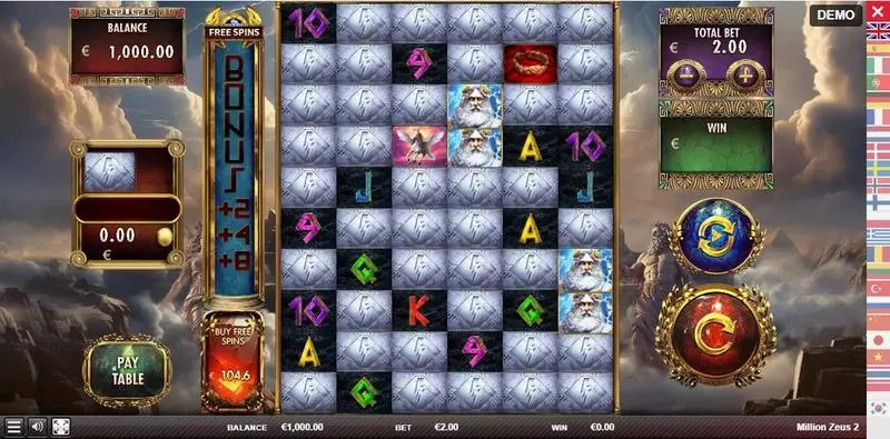 Million Zeus 2 Slots Red Rake Gaming Free Spins
