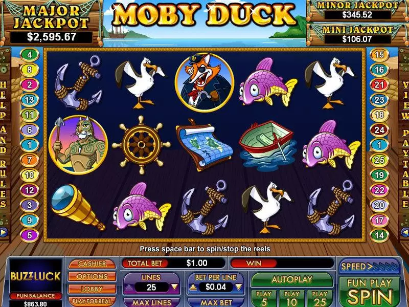 Moby Duck Slots NuWorks Free Spins