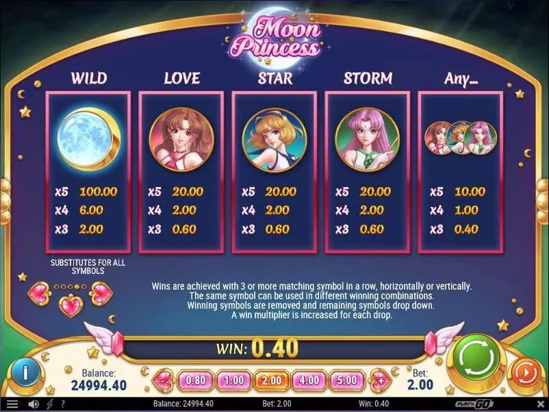 Moon Princess Slots Play'n GO Free Spins