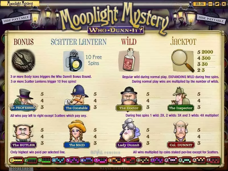 Moonlight Mystery Slots Rival Free Spins