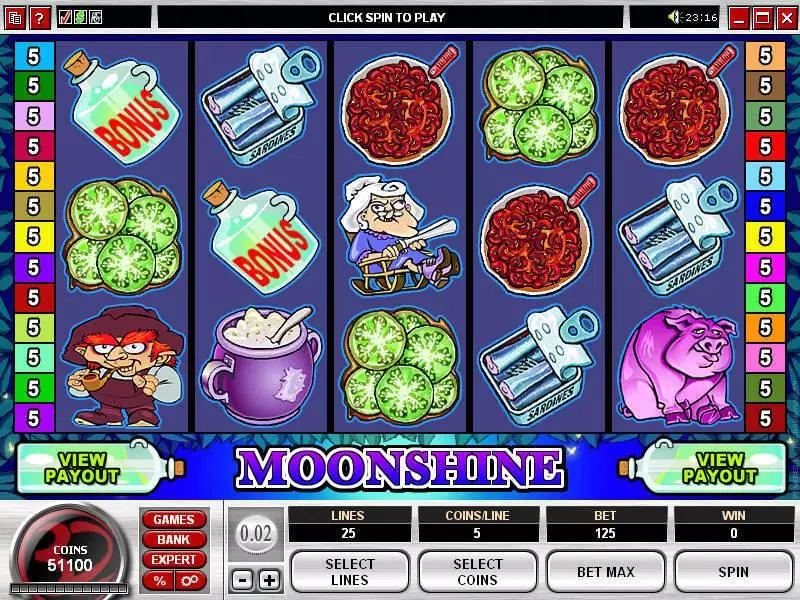 Moonshine Slots Microgaming Free Spins