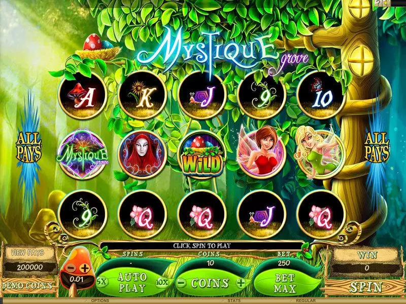 Mystique Grove Slots Genesis Second Screen Game