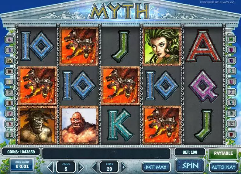 Myth Slots Play'n GO Free Spins
