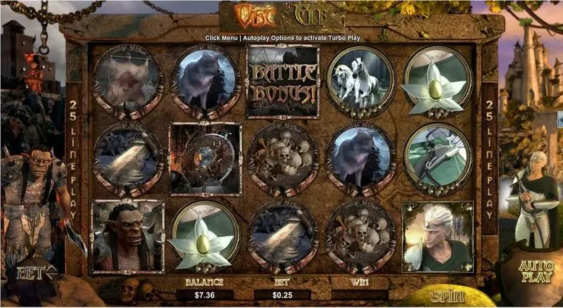 Orc vs Elf Slots RTG Free Spins