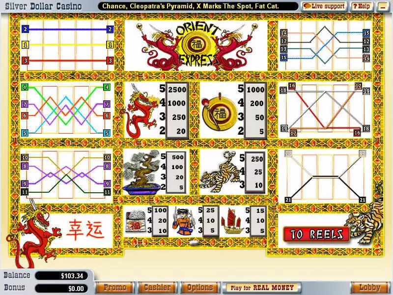 Orient Express Slots WGS Technology Stop and Win