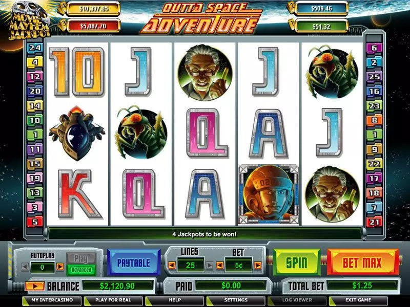 Outta Space Adventure Slots CryptoLogic Free Spins