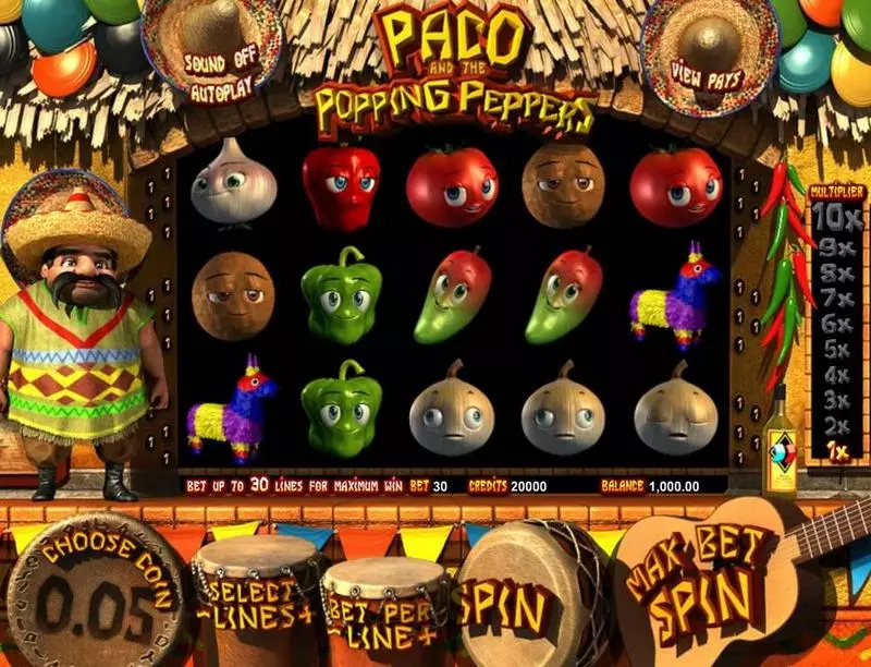 Paco & P. Peppers Slots BetSoft Pick a Box